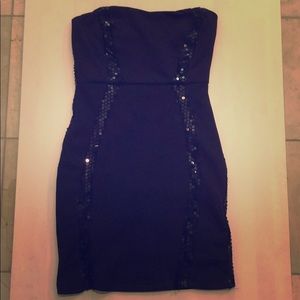 Black sequins mini dress